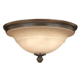 Plymouth Elegance: Vintage Bronze Flush Mount Light