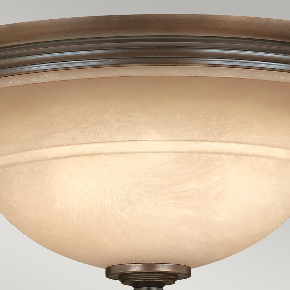 Plymouth Elegance: Vintage Bronze Flush Mount Light
