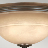 Plymouth Elegance: Vintage Bronze Flush Mount Light