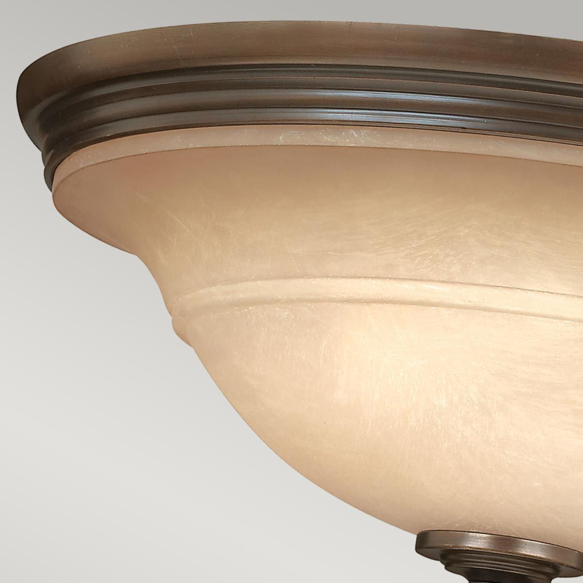 Plymouth Elegance: Vintage Bronze Flush Mount Light