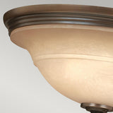 Plymouth Elegance: Vintage Bronze Flush Mount Light