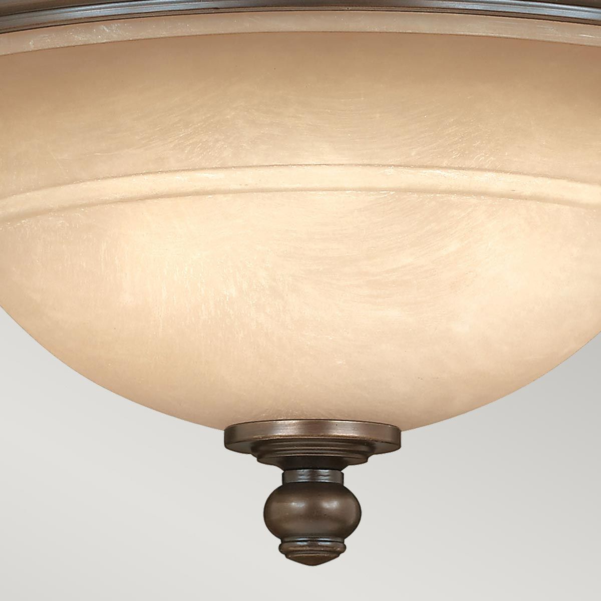 Plymouth Elegance: Vintage Bronze Flush Mount Light