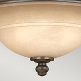 Plymouth Elegance: Vintage Bronze Flush Mount Light