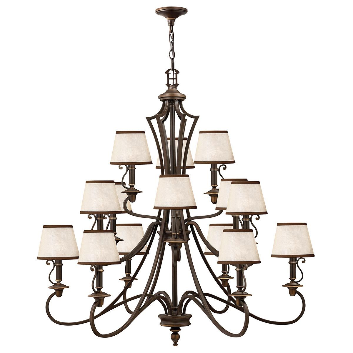 Plymouth 15 Light Chandelier  Olde Bronze