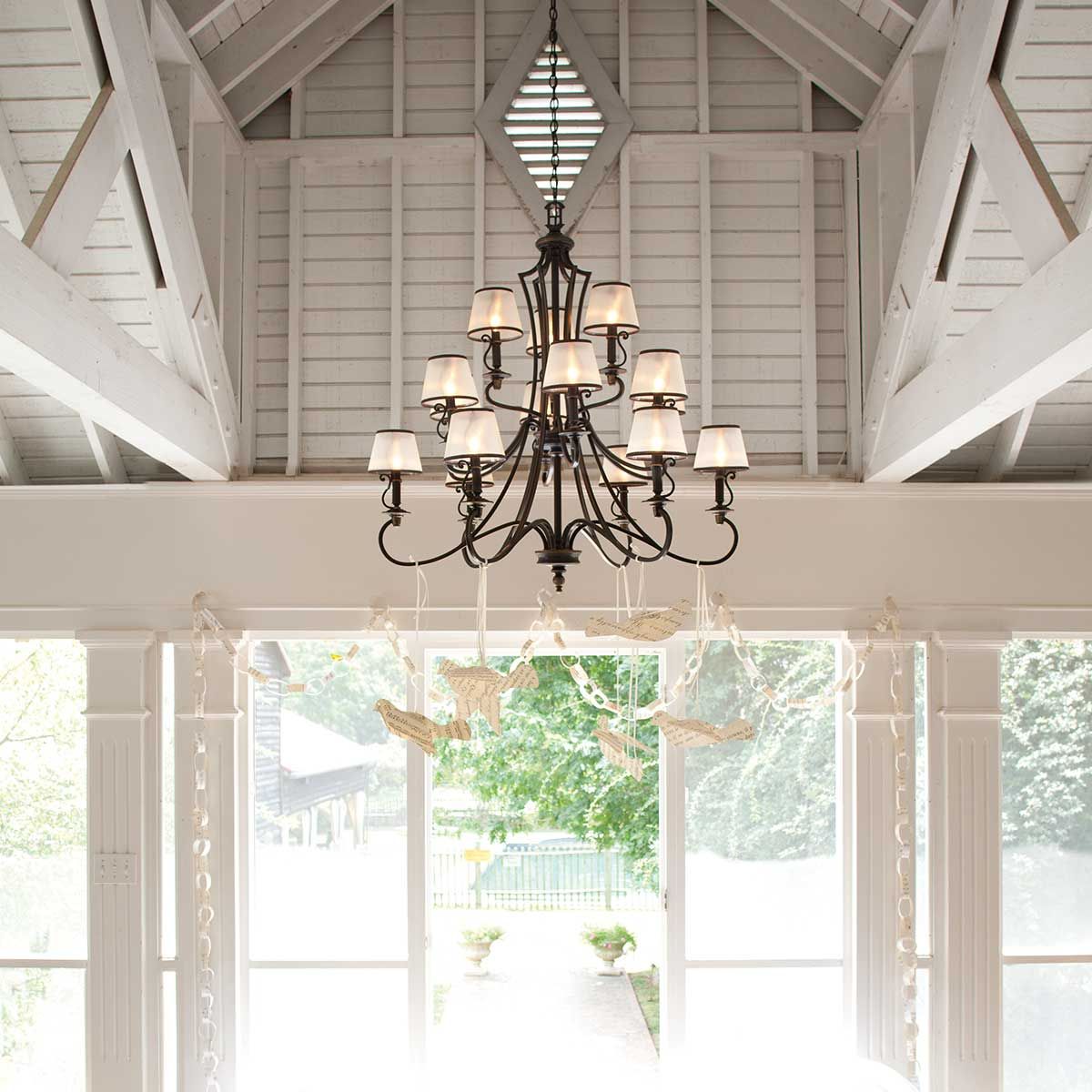Plymouth 15 Light Chandelier  Olde Bronze