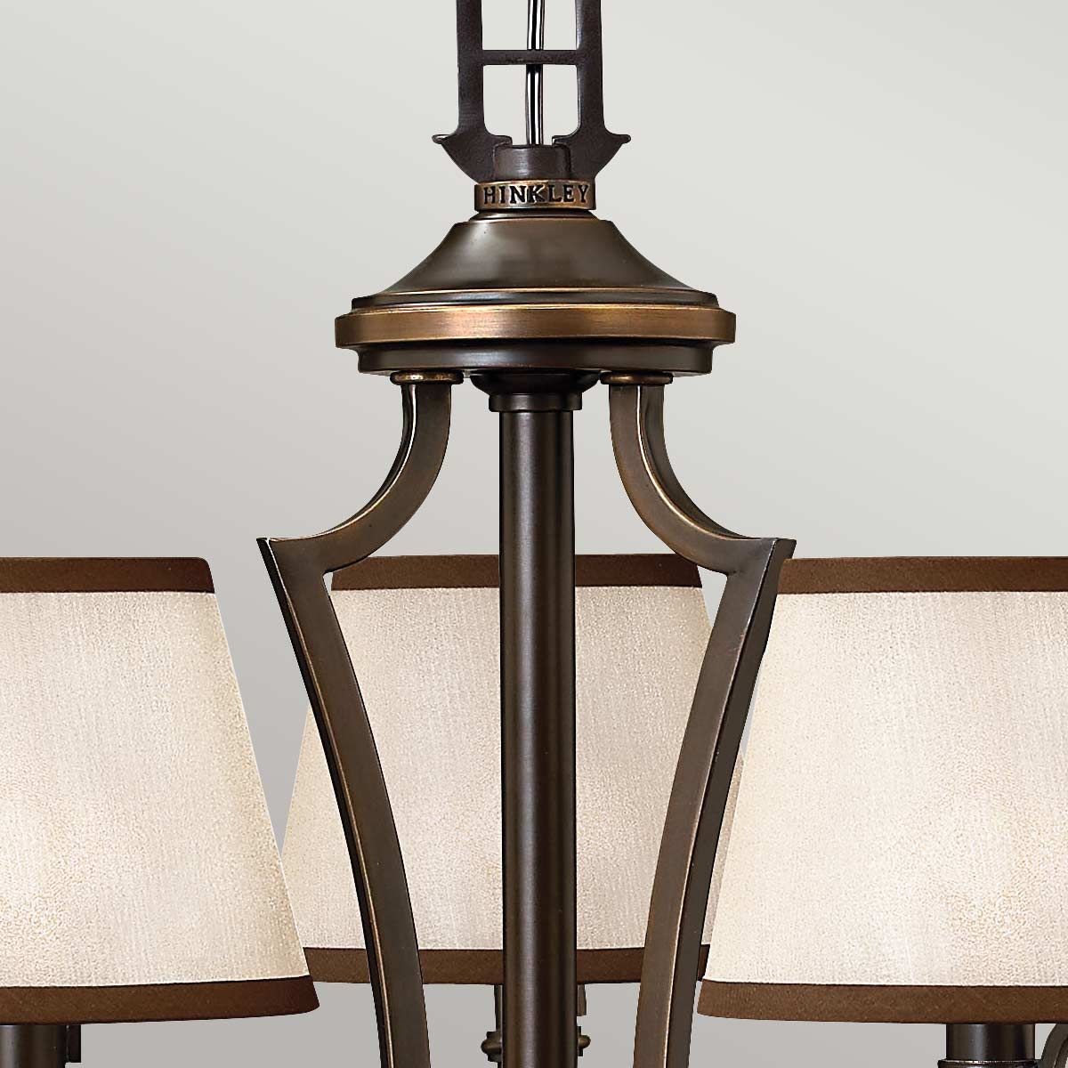 Olde Bronze 3-Light Classic Chandelier with Organza Shade