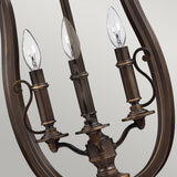 Plymouth 4-Light Chandelier in Hand-Rubbed Olde Bronze