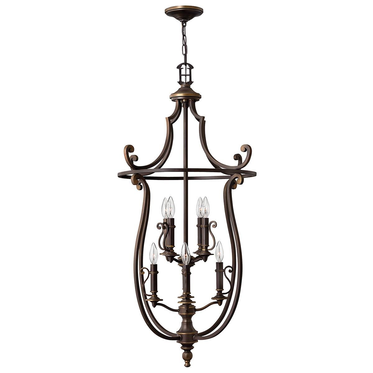 Plymouth 8 Light Chandelier in Hand-Rubbed Olde Bronze