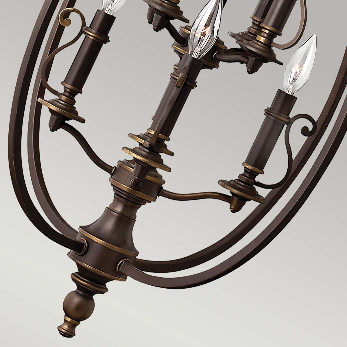 Plymouth 8 Light Chandelier in Hand-Rubbed Olde Bronze