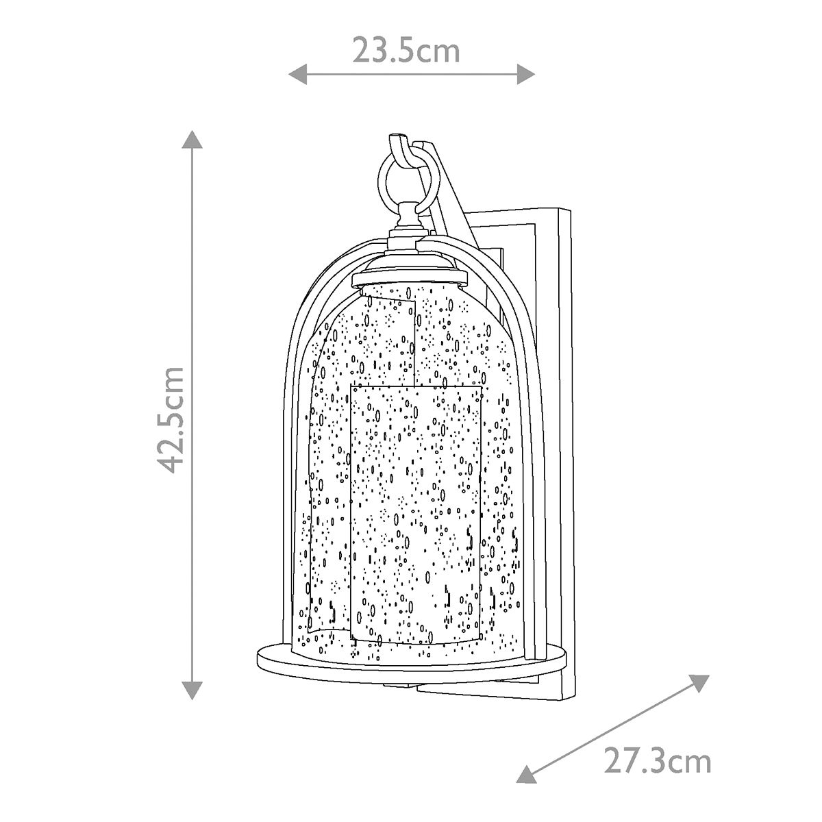 Quincy Vintage Bell-Shaped Wall Lantern