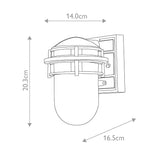 Victorian Bronze Reef Mini Wall Lantern with Etched Glass