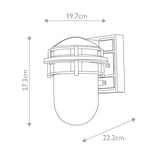 Reef Hematite Compact Nautical Wall Lantern