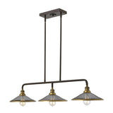 Rigby Island Chandelier in Vintage Buckeye Bronze with Mesh Detail