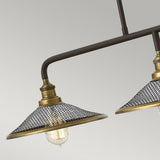 Rigby Island Chandelier in Vintage Buckeye Bronze with Mesh Detail