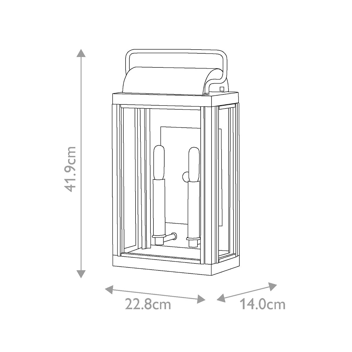 Elegant Bronze Sag Harbor Dual-Light Outdoor Wall Lantern