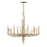 Spyre Illuminated Elegance: 6-Light Champagne Gold Chandelier