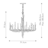 Spyre Illuminated Elegance: 6-Light Champagne Gold Chandelier