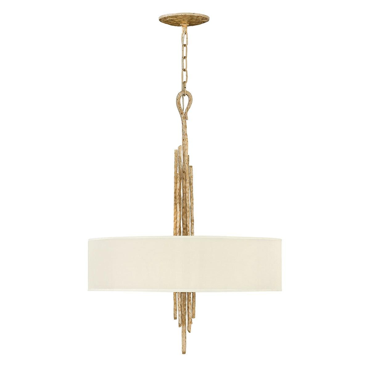 Spyre 6 Light Artisanal Pendant - Hand-Hammered Champagne Gold Finish
