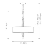 Spyre 6 Light Artisanal Pendant - Hand-Hammered Champagne Gold Finish