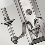 Elegant Brushed Nickel Dual Light Wall Fixture
