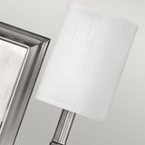 Elegant Brushed Nickel Dual Light Wall Fixture