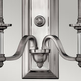 Elegant Brushed Nickel Dual Light Wall Fixture
