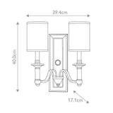 Elegant Brushed Nickel Dual Light Wall Fixture