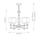 Elegance in Brushed Nickel: Sussex 5-Light Chandelier