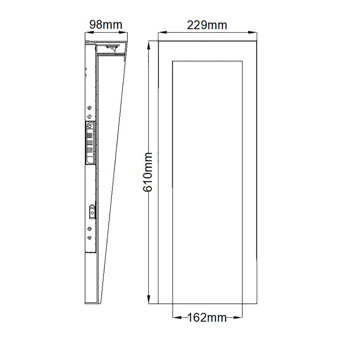 Sleek Black Taper LED Outdoor Wall Light