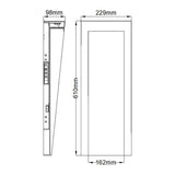 Sleek Black Taper LED Outdoor Wall Light