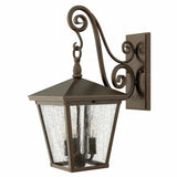 Regency Bronze Trellis Wall Lantern with Seeded Glass