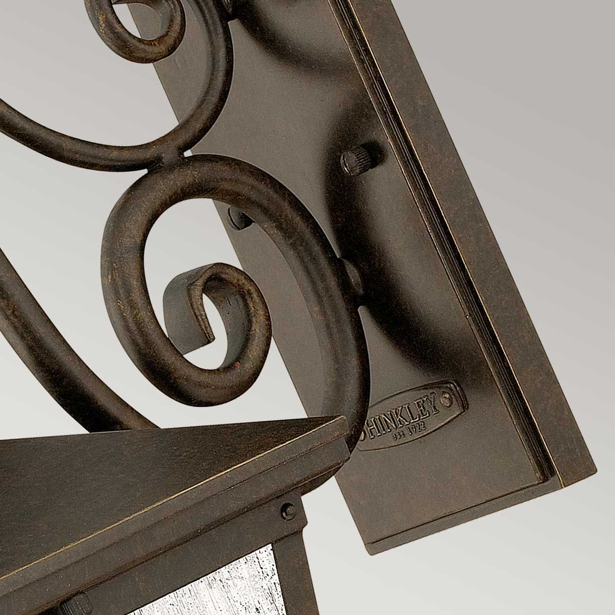 Regency Bronze Trellis Wall Lantern with Seeded Glass
