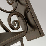 Regency Bronze Trellis Wall Lantern with Seeded Glass