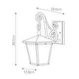 Regency Bronze Trellis Lantern - Classic Wall Light Fixture