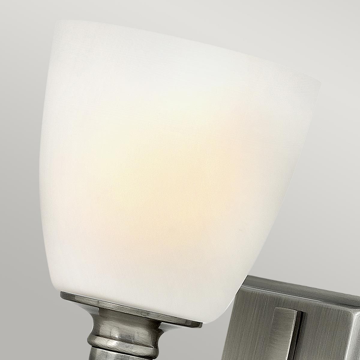 Antique Nickel Truman Sconce with Elegant Etched Opal Glass