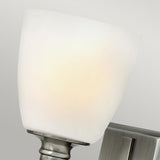 Antique Nickel Truman Sconce with Elegant Etched Opal Glass
