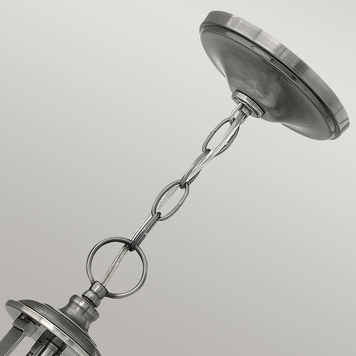 Truman Antique Nickel 3-Arm Chandelier with Etched Opal Glass Shades
