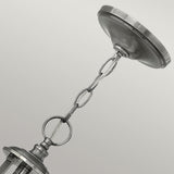 Truman Antique Nickel 3-Arm Chandelier with Etched Opal Glass Shades