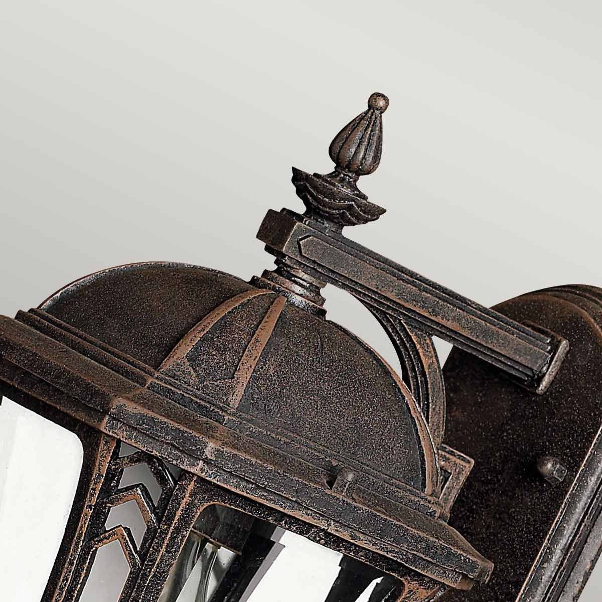 Wabash Vintage-Inspired Mocha Wall Lantern