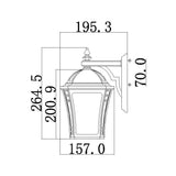 Wabash Vintage-Inspired Mocha Wall Lantern