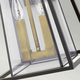Walker Wall Lantern: Rustic Elegance in Buckeye Bronze and Brass