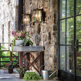 Walker Wall Lantern: Rustic Elegance in Buckeye Bronze and Brass