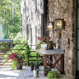 Walker Wall Lantern: Rustic Elegance in Buckeye Bronze and Brass