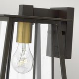 Rustic Walker 1-Light Wall Lantern in Buckeye Bronze & Brass