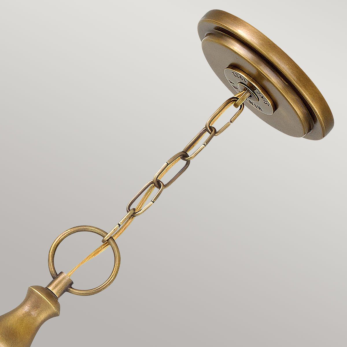 Wexley Heritage Brass 3-Light Oval Glass Pendant