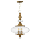 Wexley Five-Light Pendant in Heritage Brass Finish