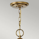 Wexley Five-Light Pendant in Heritage Brass Finish