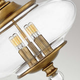 Wexley Five-Light Pendant in Heritage Brass Finish