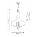 Wexley Five-Light Pendant in Heritage Brass Finish