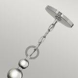 Mid-Century Modern Polished Nickel Triple Pendant Light